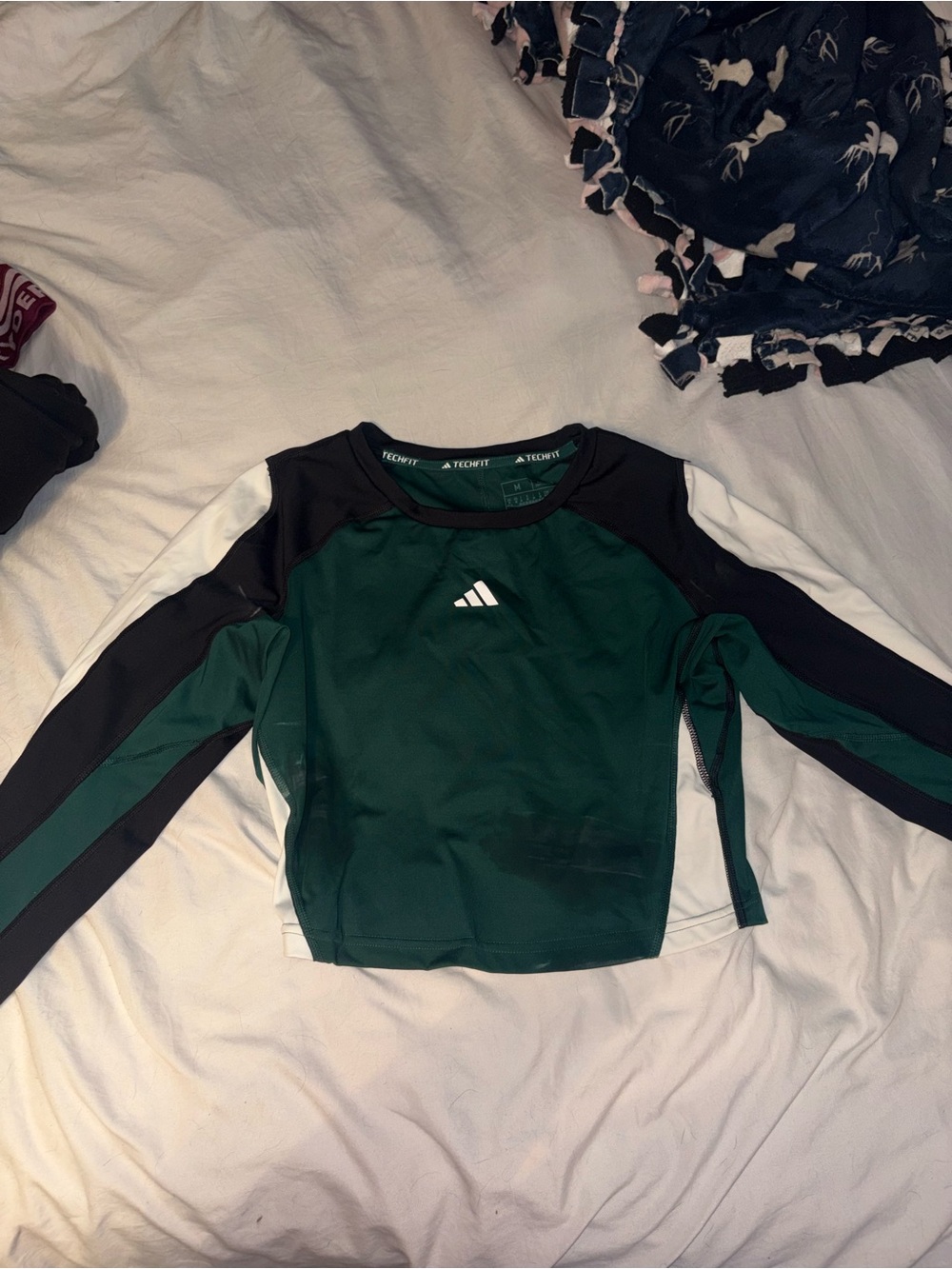 Adidas ' Long-Sleeve Green Performance Top